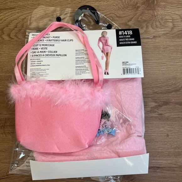 Party City Adult Y2K Pink Mini Dress Size XL New 90s Clueless - Picture 4 of 8